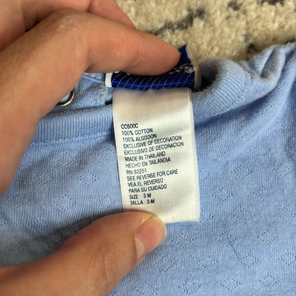 Vintage nanette baby blue airplane “up up and away” romper - 3M - Picture 4 of 5